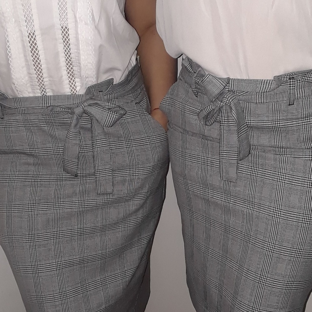 Machine Washable Tie Waist Plaid Pencil Skirt - Picture 5 of 8